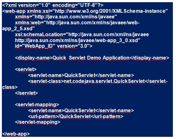 Объявление и настройка Java web Servlet