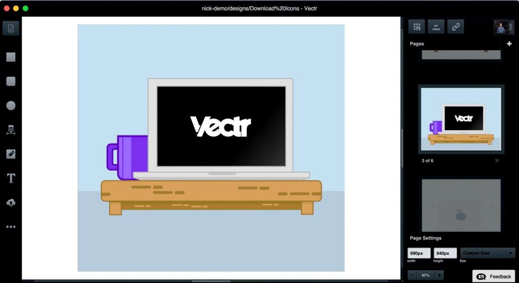 векторный инструмент Vectr