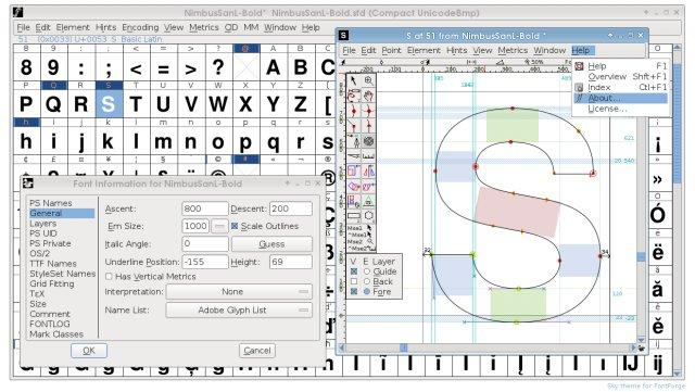 Создание шрифтов в приложении FontForge