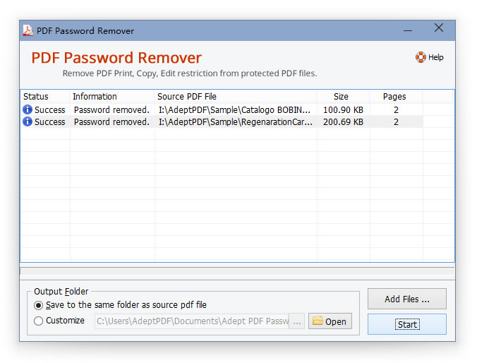 Программа PDF Password Remover