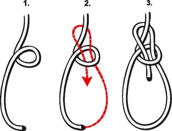 узел булинь схема вязания