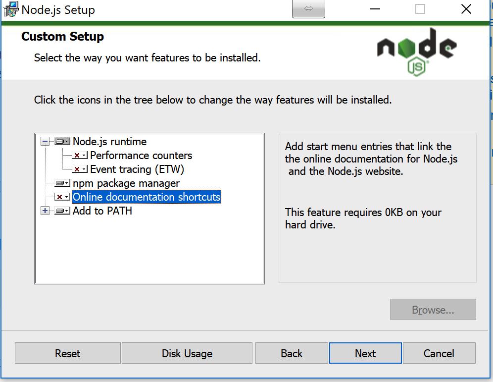 Настройка Node JS Windows 10